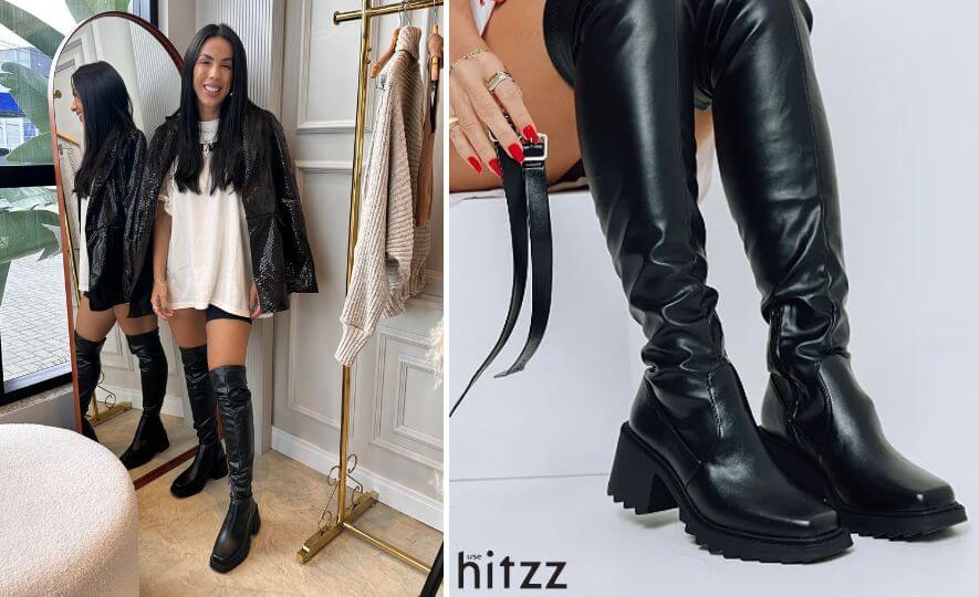 bota over the knee tratorada