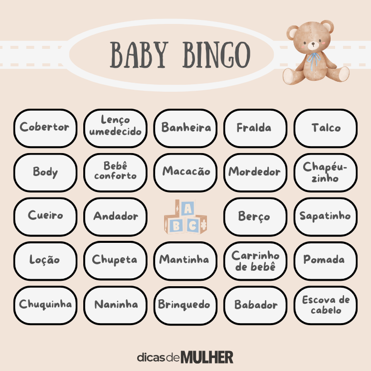 brincadeira cha de bebe