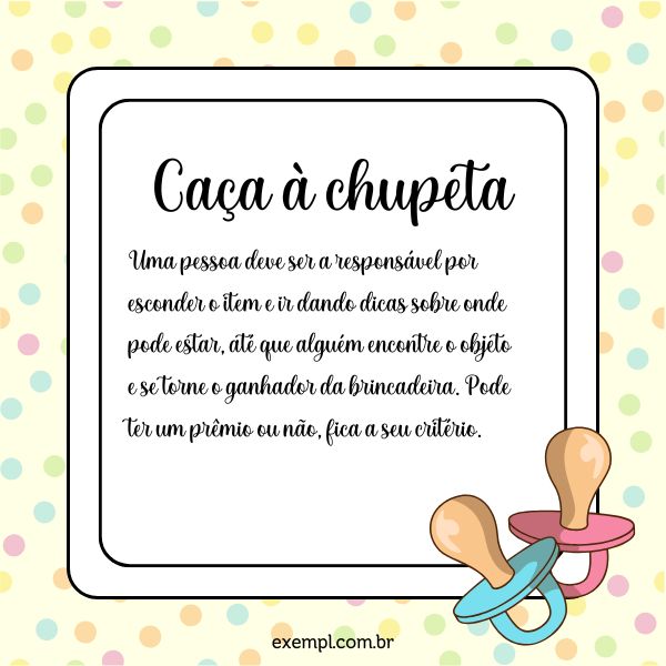 brincadeira cha de bebe