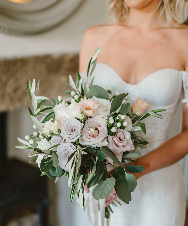 buque de noiva chique