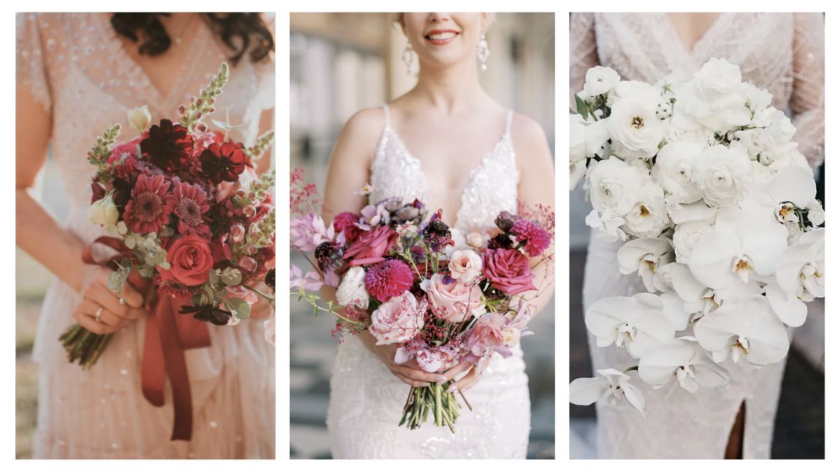 buque de noiva chique