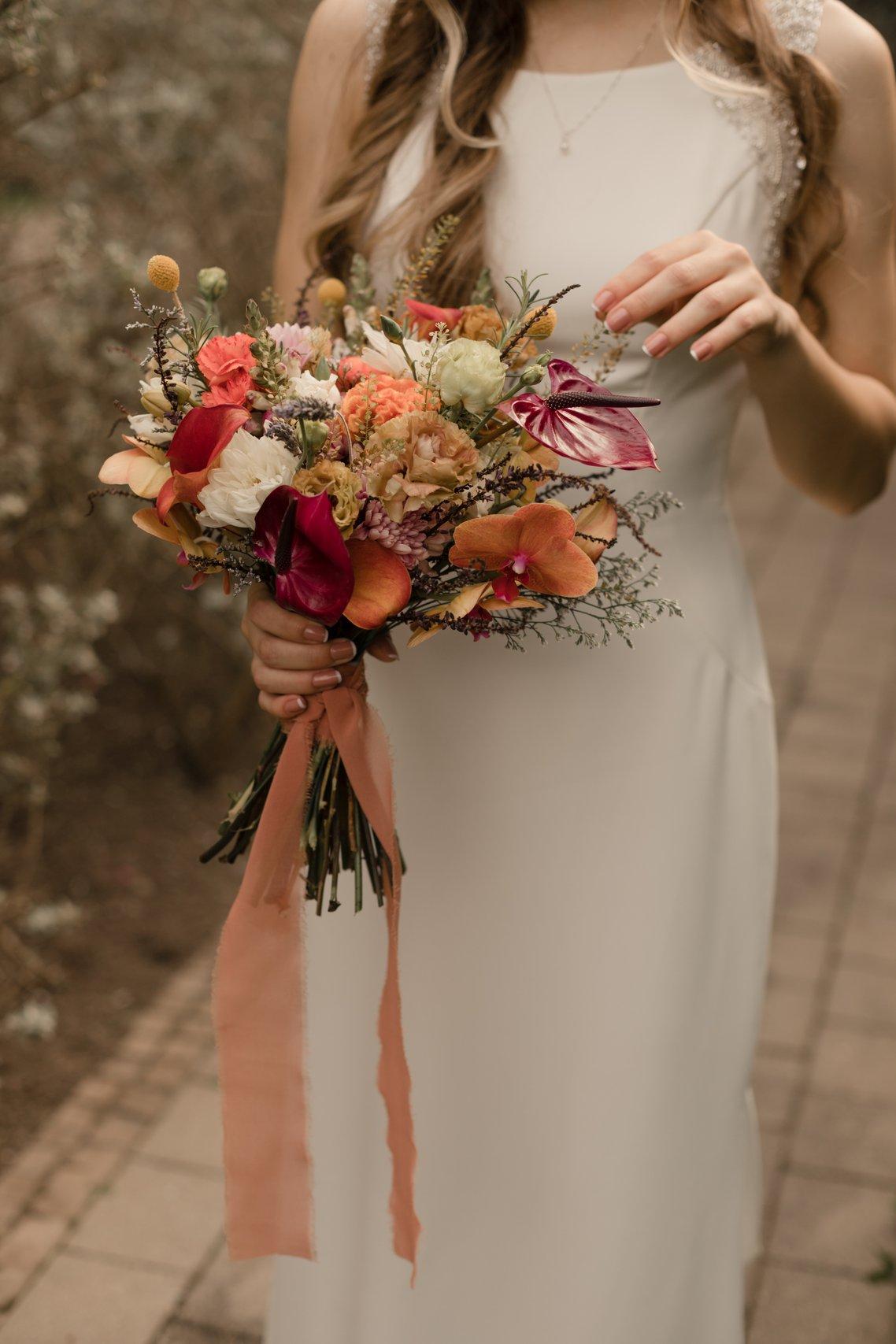 buque de noiva chique