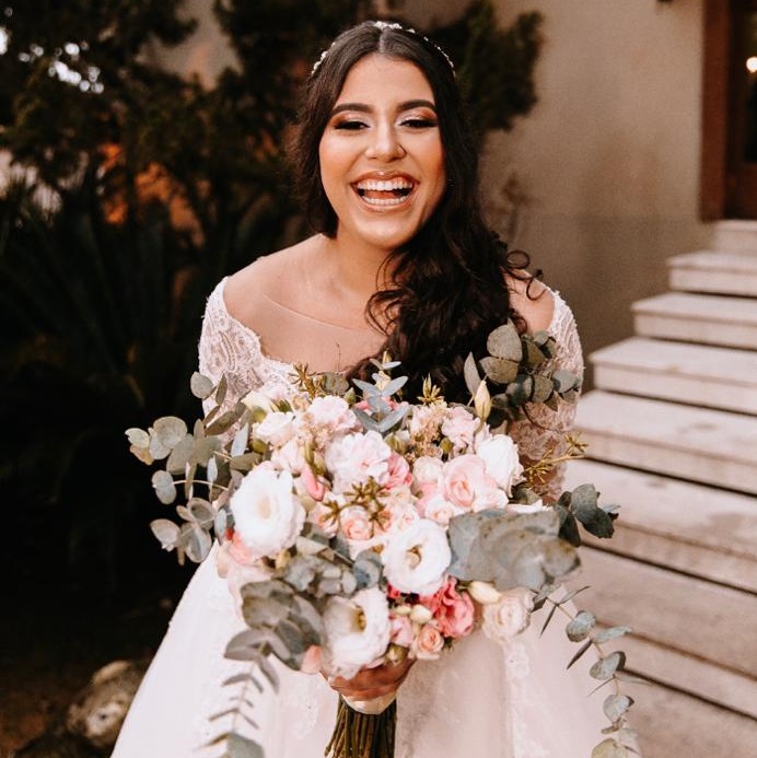 buque de noiva chique