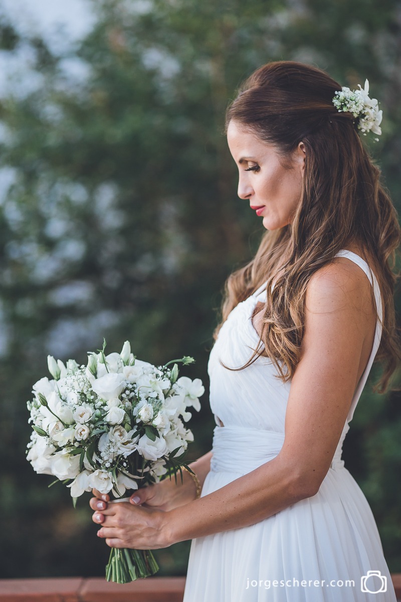 buque de noiva chique