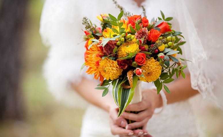 flores específicas para buquê de noiva terracota em novembro