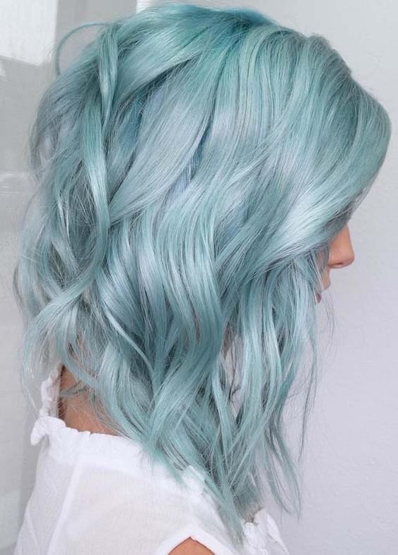inspiração cabelo azul pastel para casamento