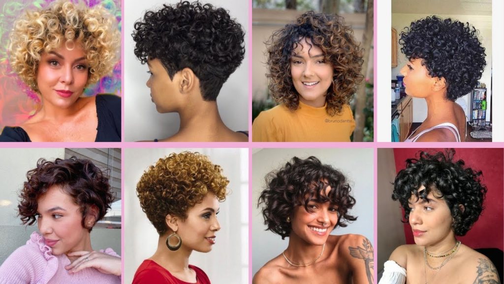 cabelo cacheado em camadas médio