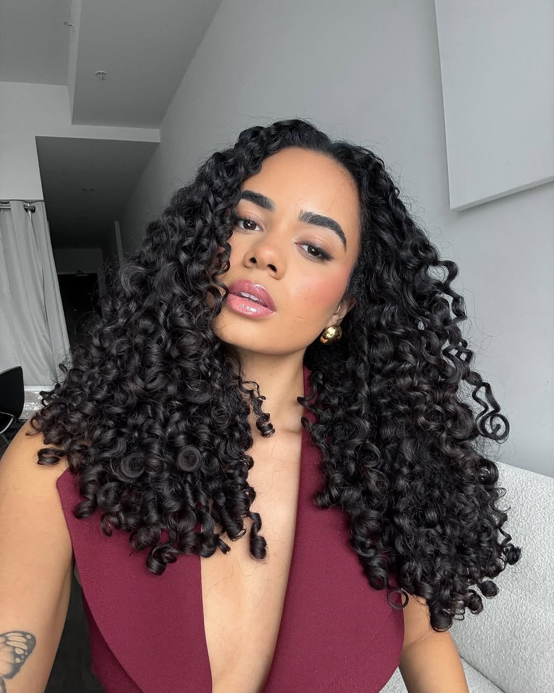 cabelo cacheado preto