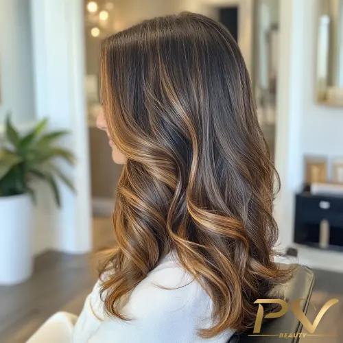 cabelo com luzes mel