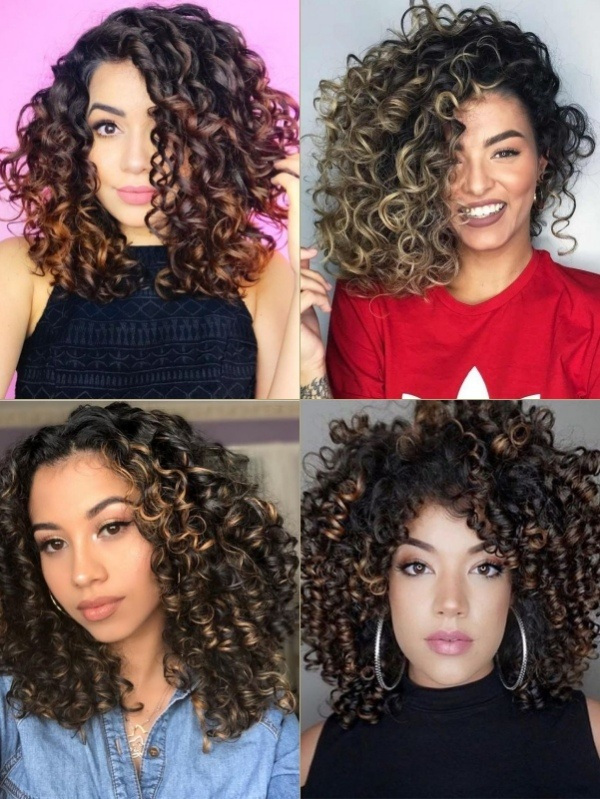cabelo com luzes mel