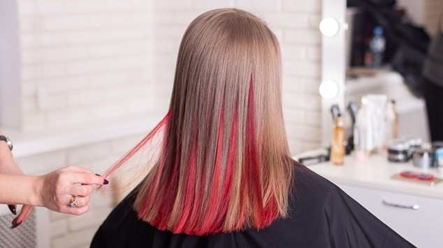 Inspirações de Mechas Vermelhas: Cereja