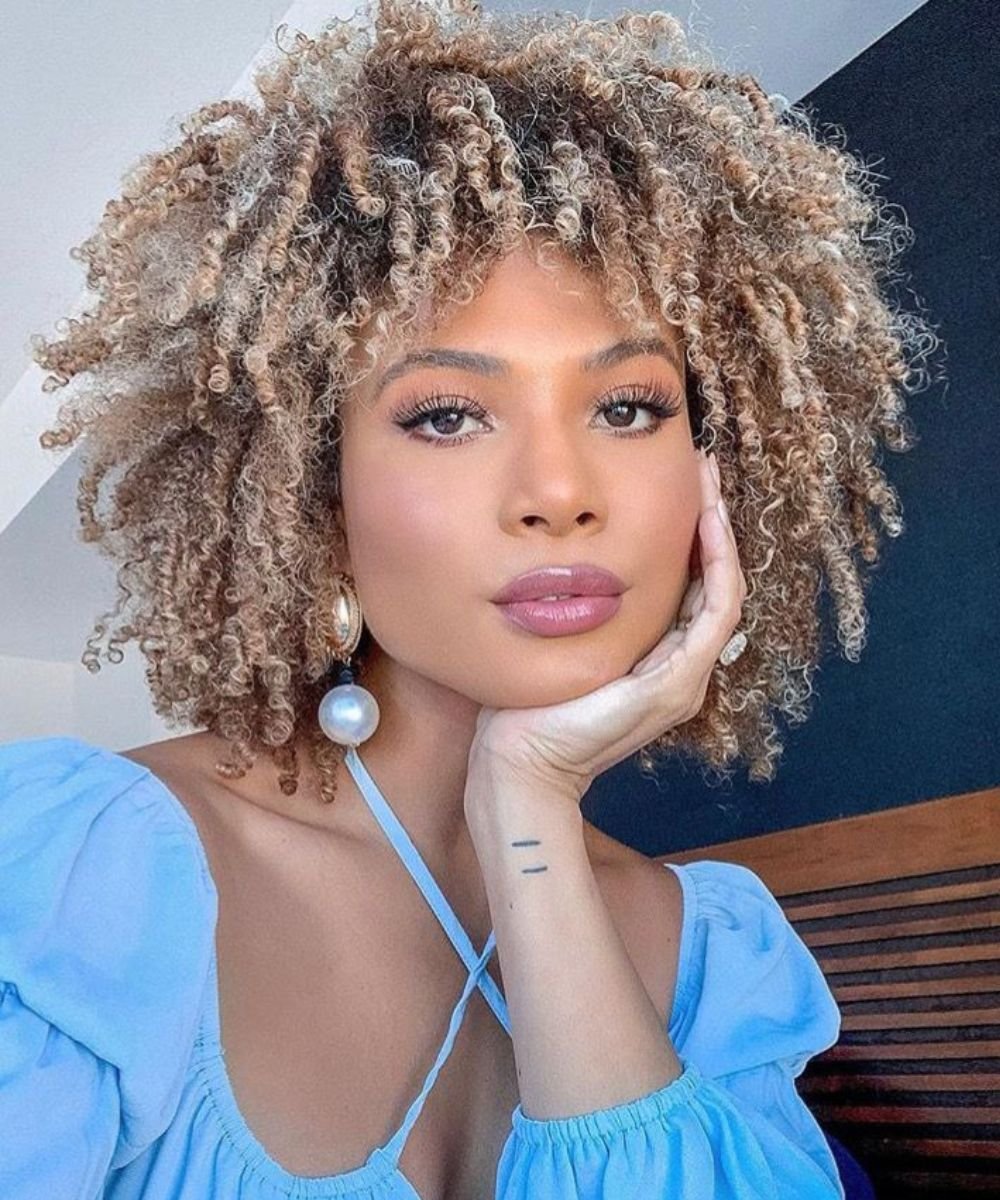 Cortes Modernos para Cabelo Crespo Loiro