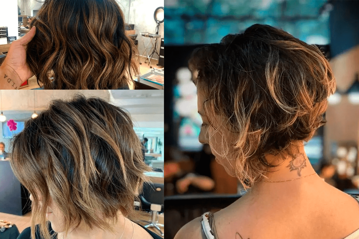 inspiração long bob morena iluminada curto