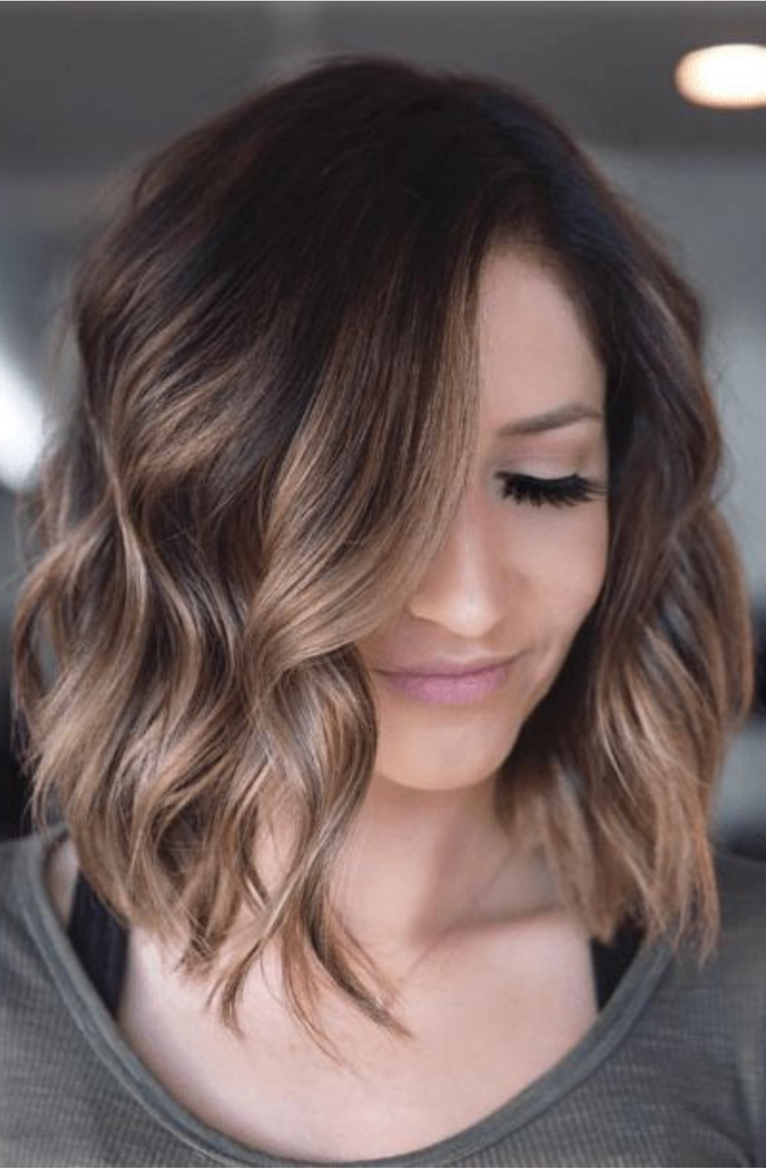 long bob morena iluminada vs ombré hair