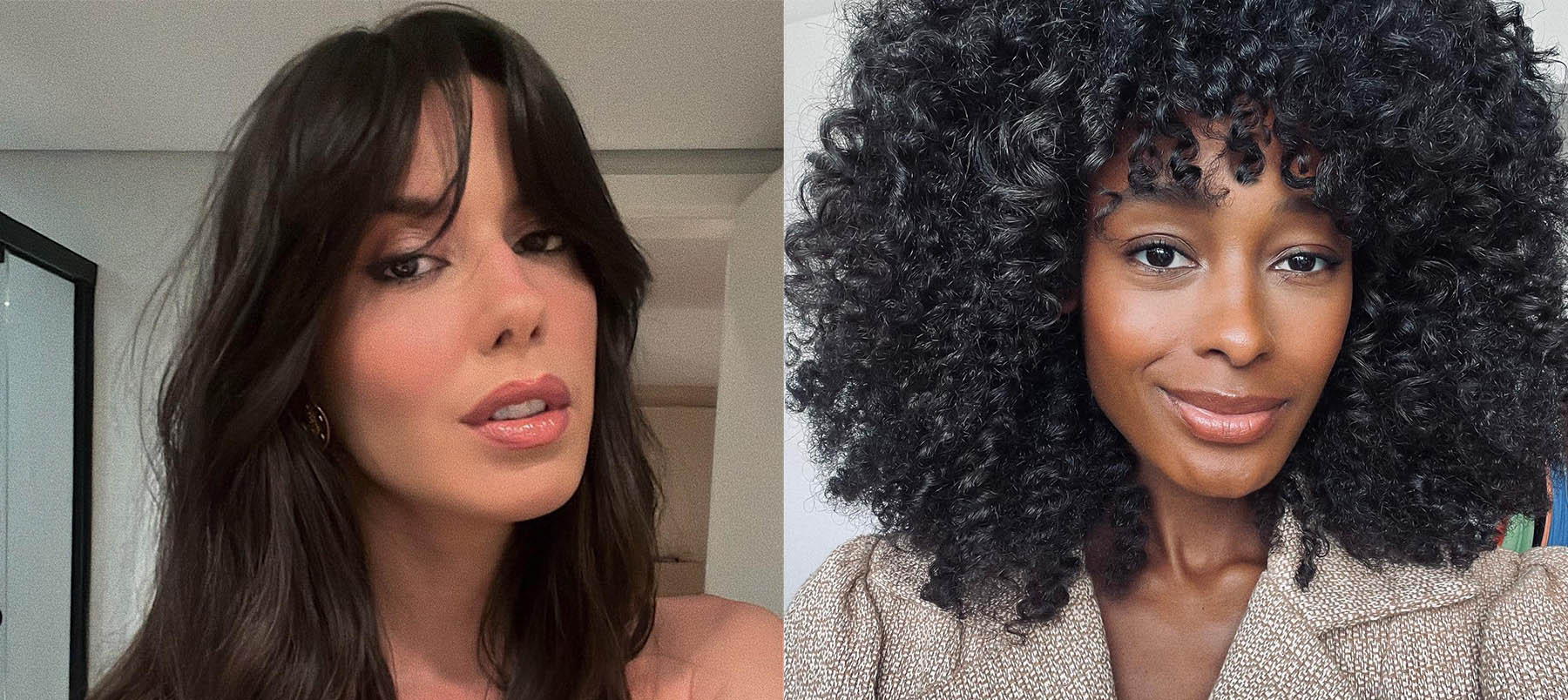 como estilizar franja cortina em cabelo liso em casa