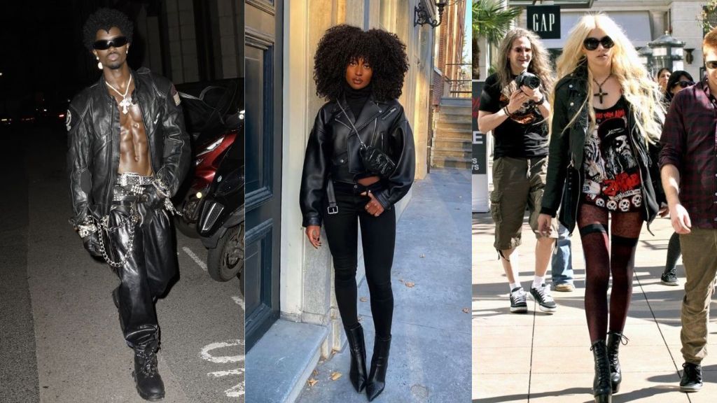 cabelo longo estilo rock feminino