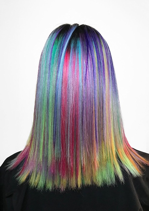 cabelo mais colorido do mundo