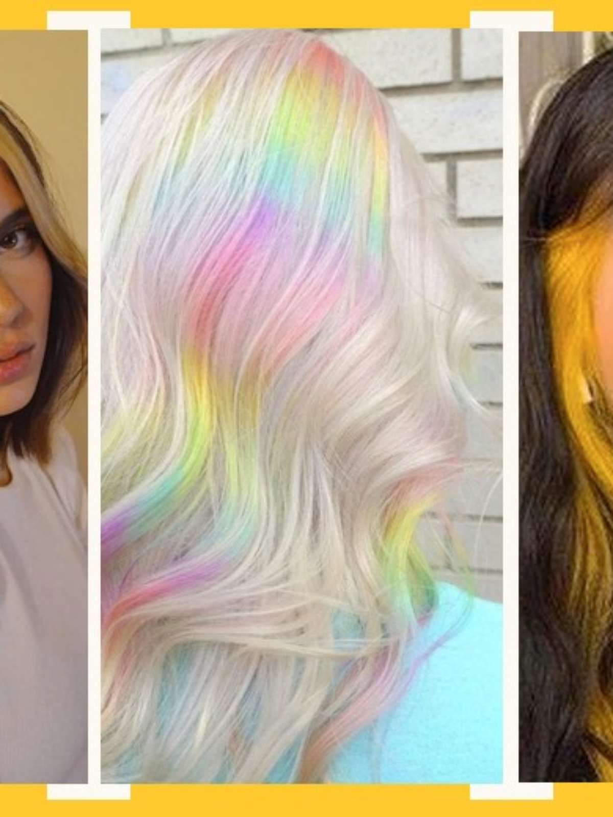 diferença entre cabelo holográfico e unicórnio