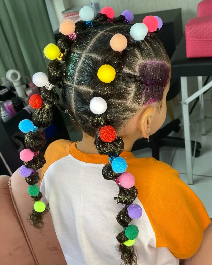 ideias de cabelo maluco com trança para meninas