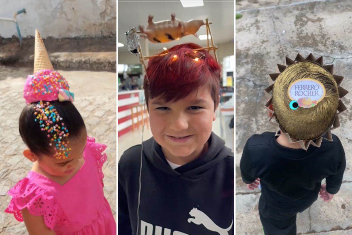 cabelo maluco para criança menino