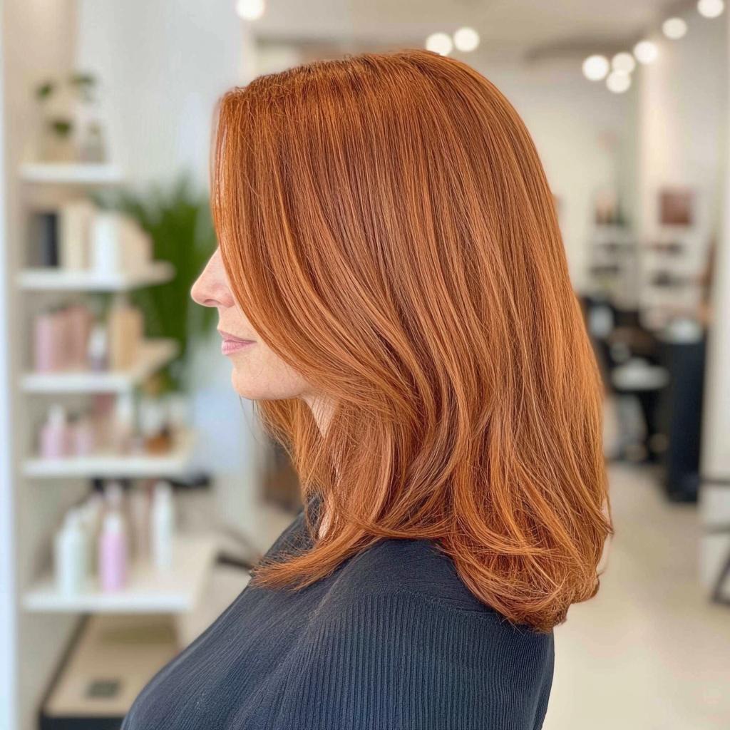 cabelo marrom acobreado