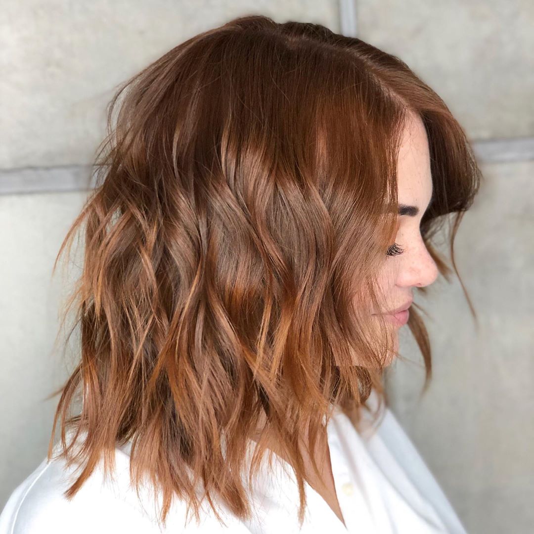 cabelo marrom acobreado