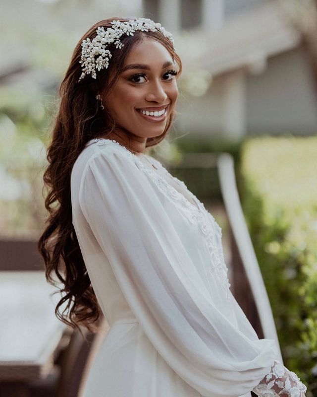 penteado noiva com trança espinha de peixe