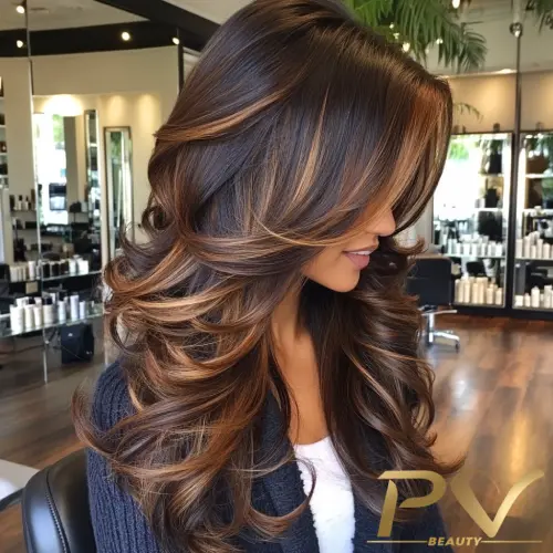 inspiração cabelo preto iluminado antes e depois