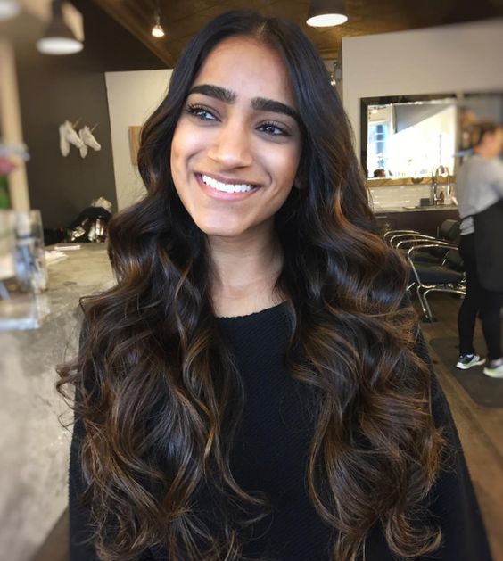 cabelo preto iluminado