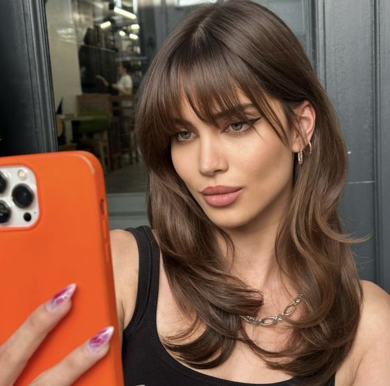 cabelo repicado com franja