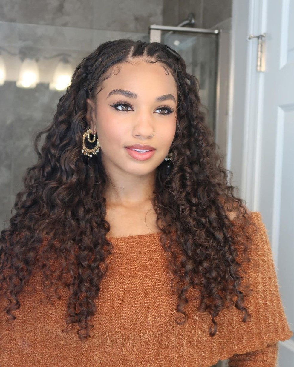 cabelo solto penteados simples