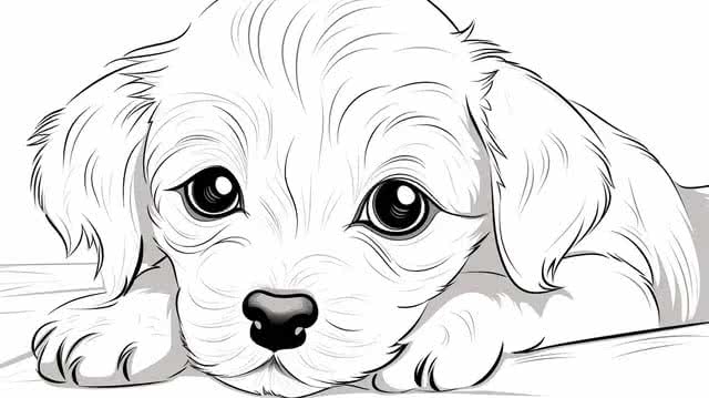 desenho de cão para colorir