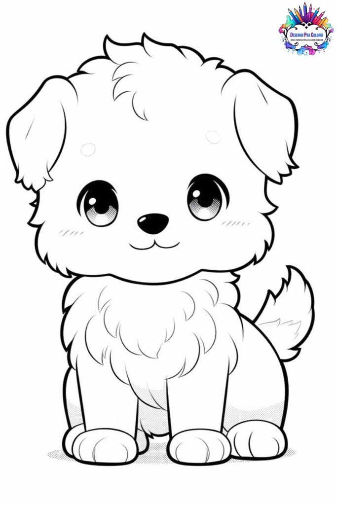 cachorro cartoon para colorir