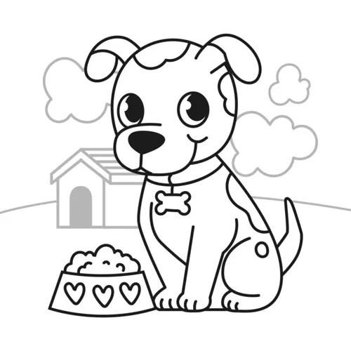 moldes de cachorro para colorir