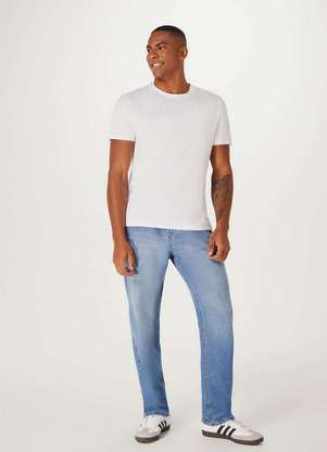 Calça jeans clara masculina slim fit