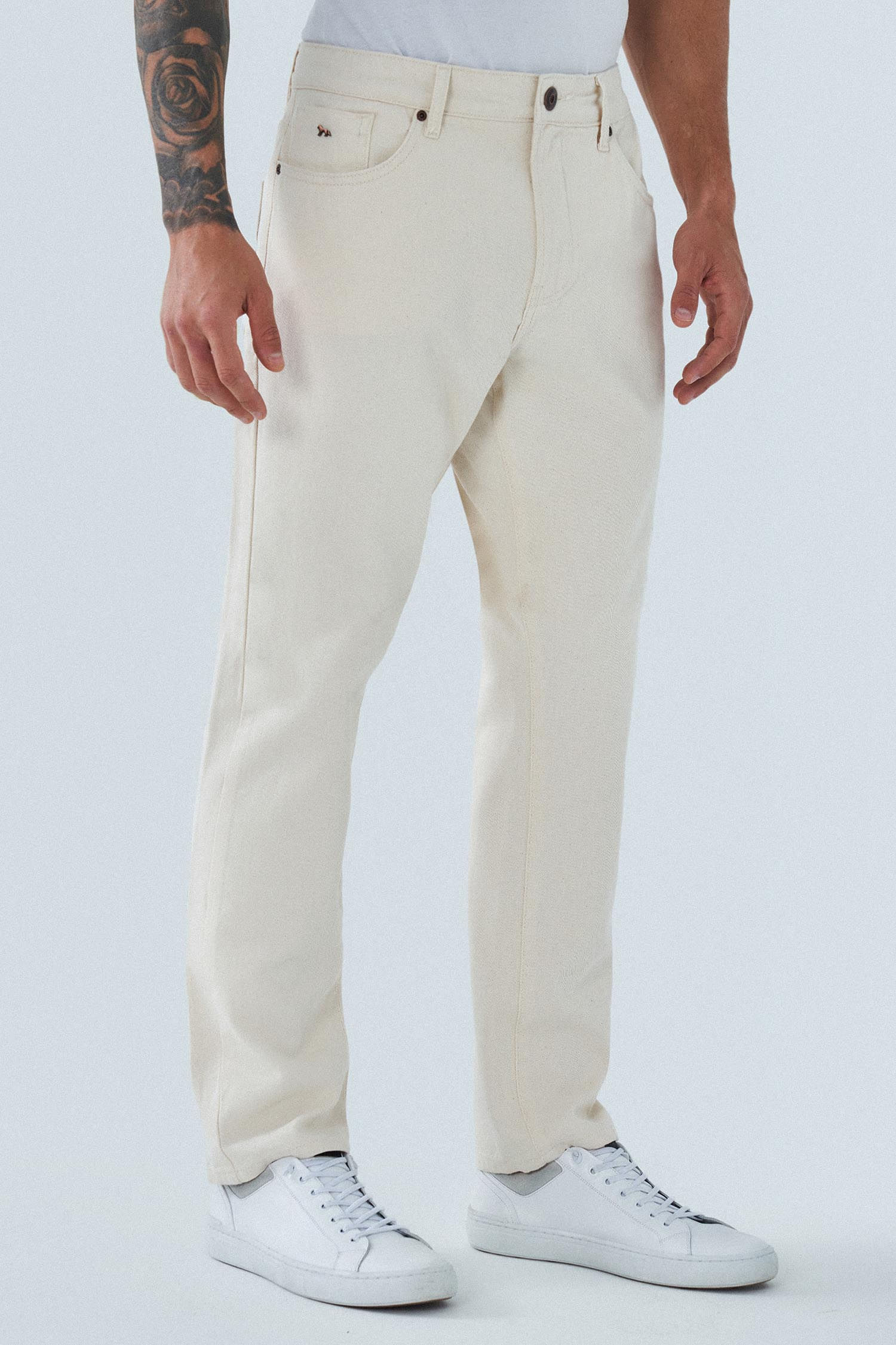 Calça jeans clara masculina skinny