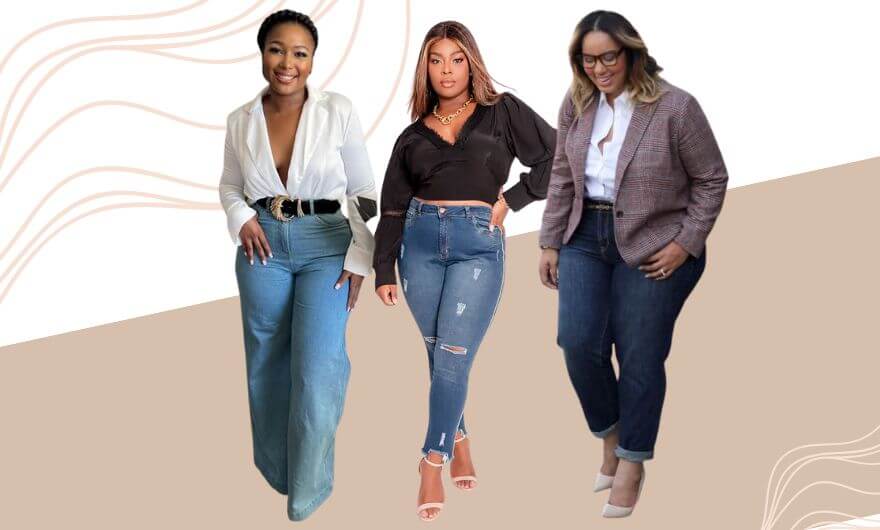 calça jeans plus size flare
