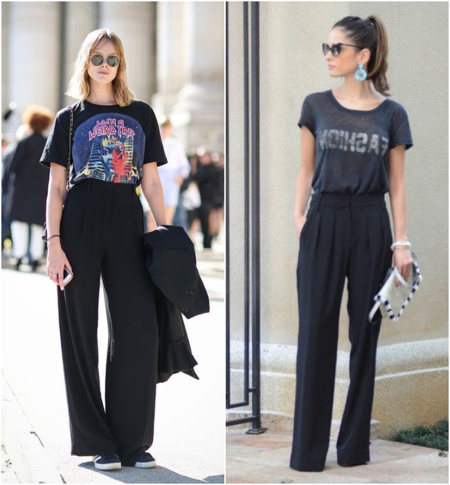 Calça pantalona preta social