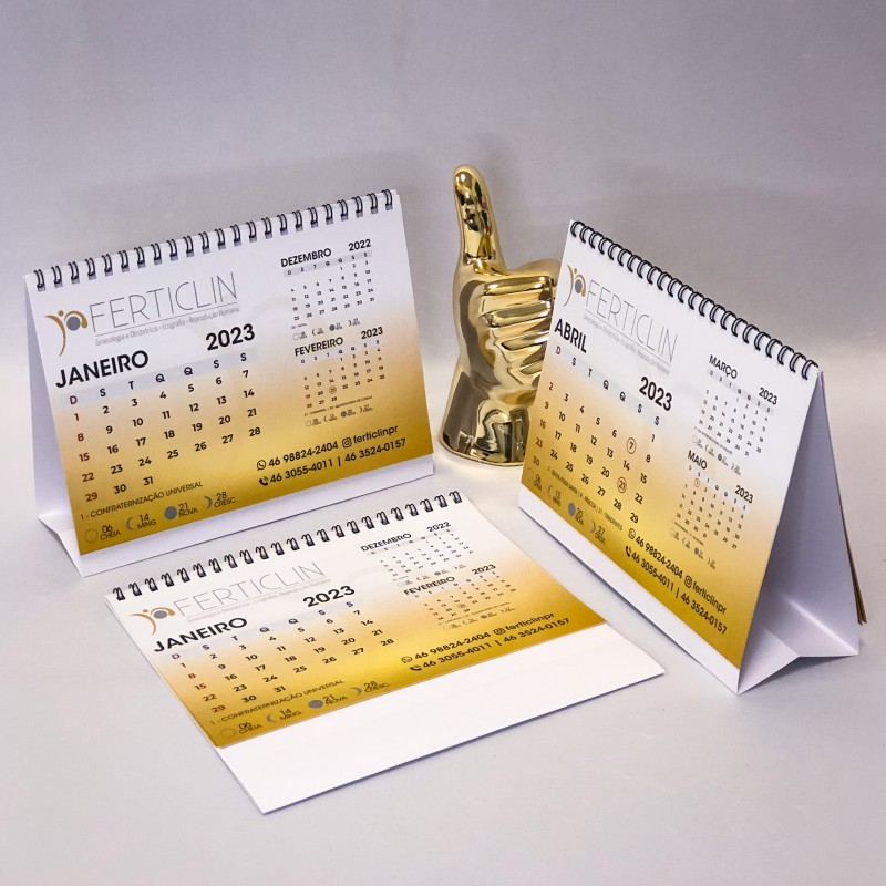 Calendário de mesa 2026 planner
