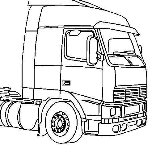 desenho de caminhão de bombeiro para colorir