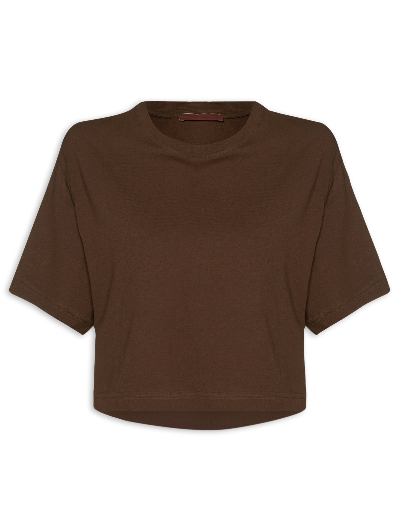 camiseta marrom estampada