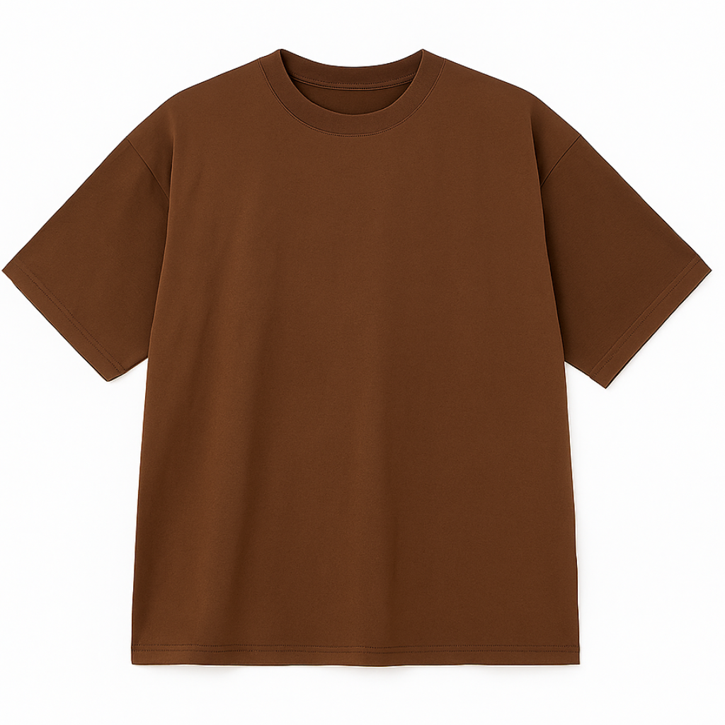camiseta marrom oversized