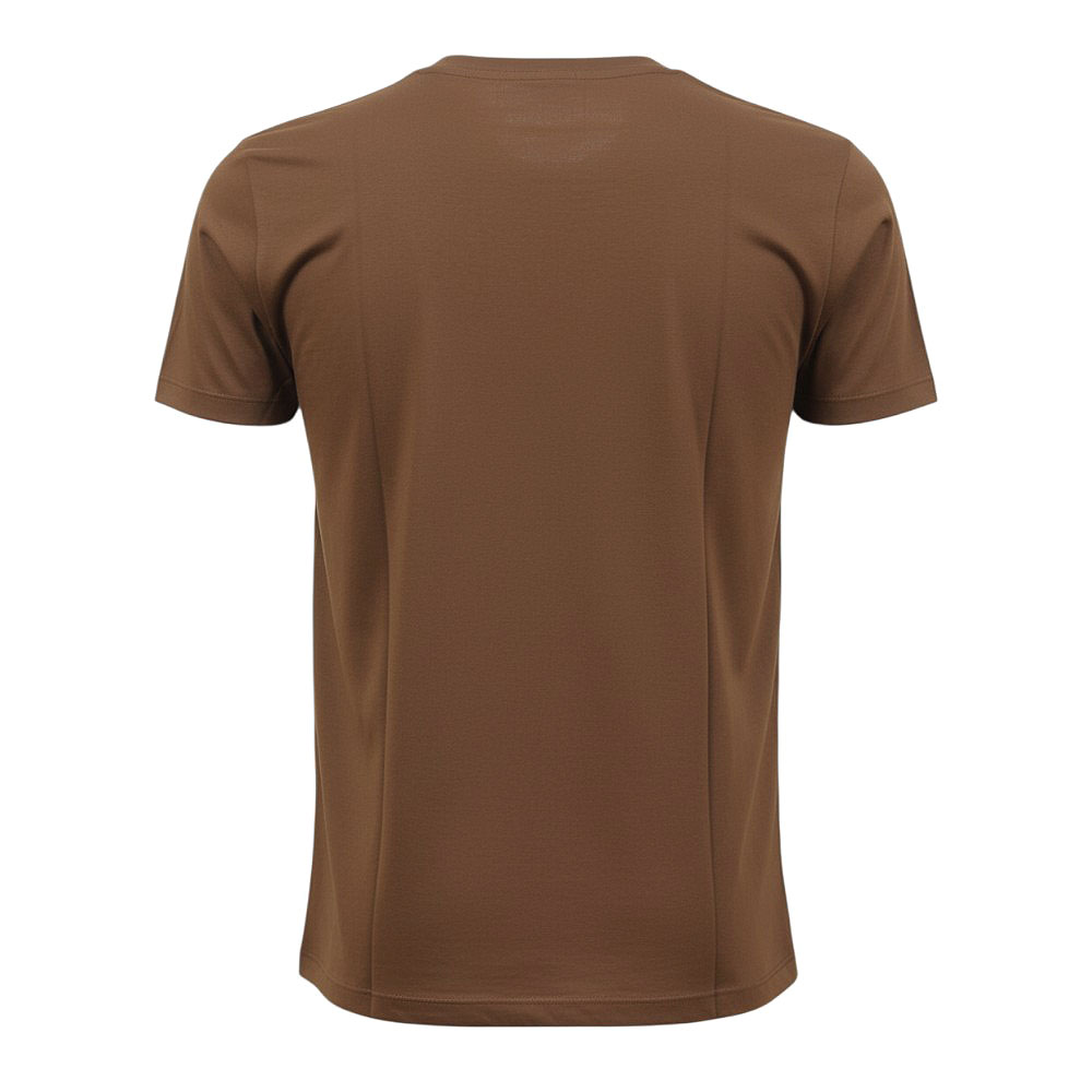 camiseta marrom estampada