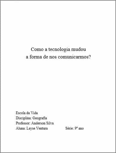 ideias criativas para capa de trabalho ensino médio