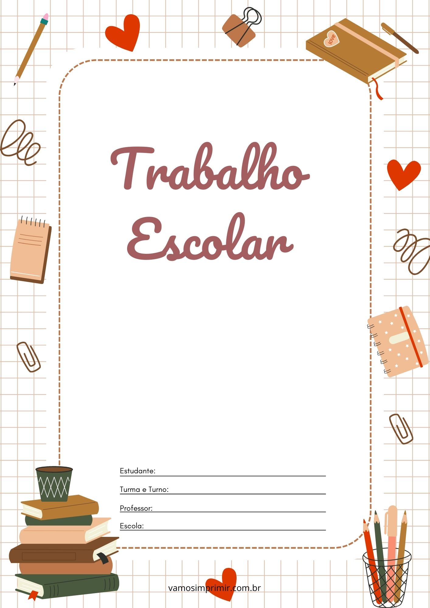 capa de trabalho ensino medio
