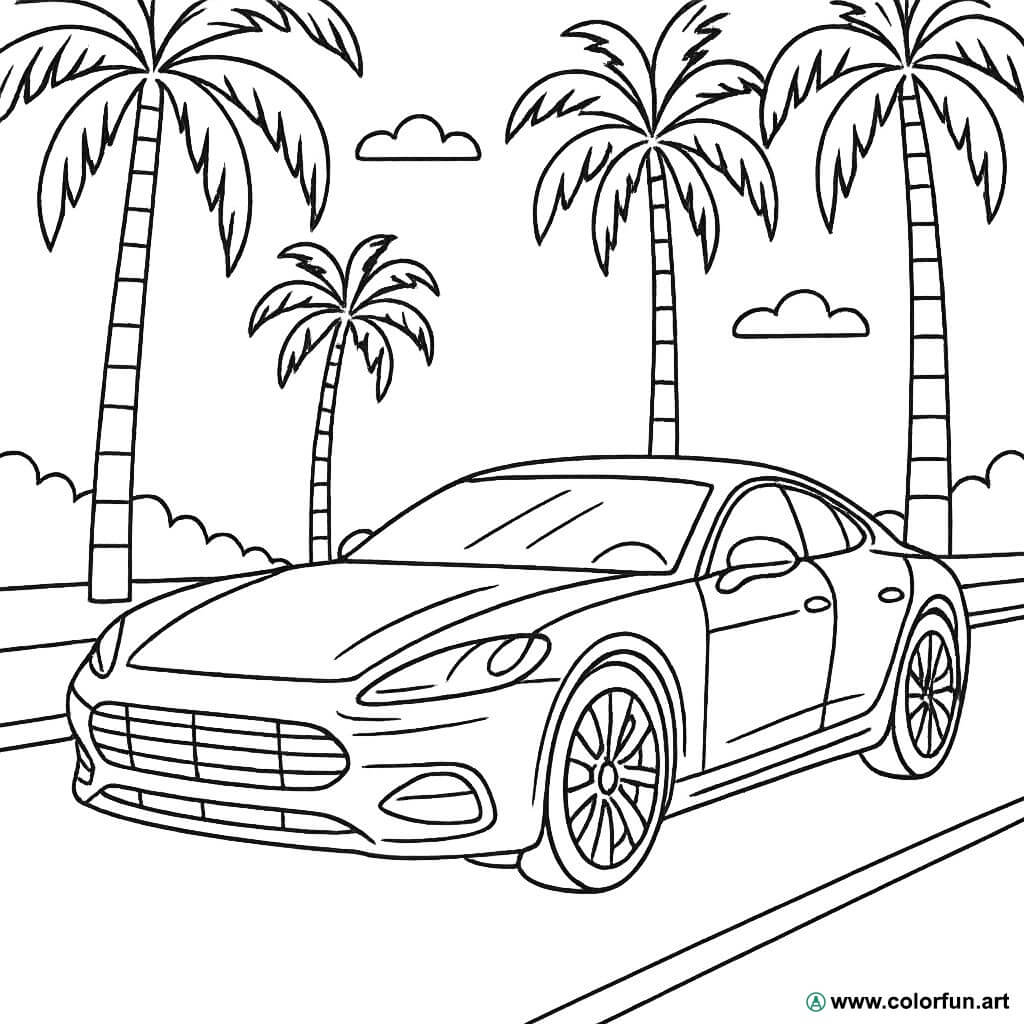 atividade de colorir carros para crianças