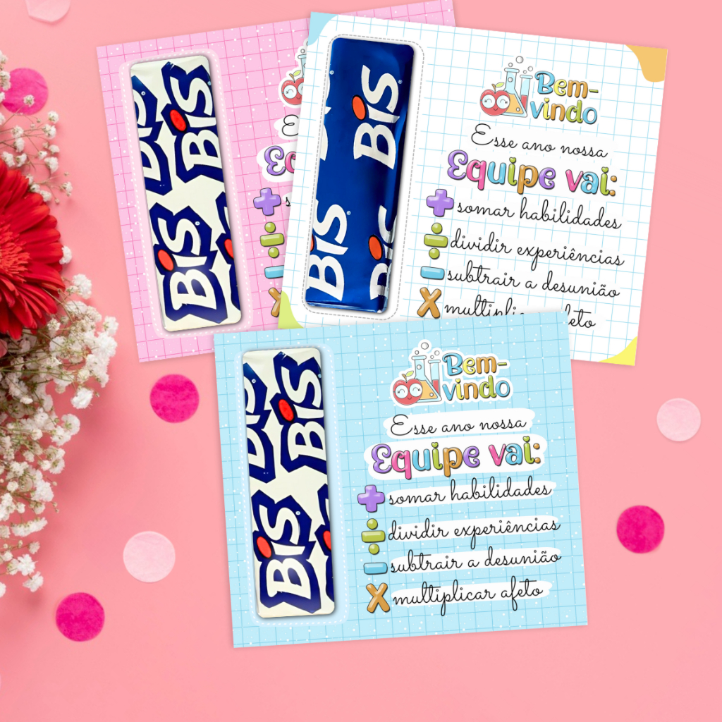 cartão de boas vindas personalizado para alunos