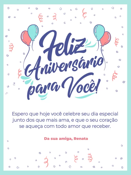 cartão de aniversário criativo