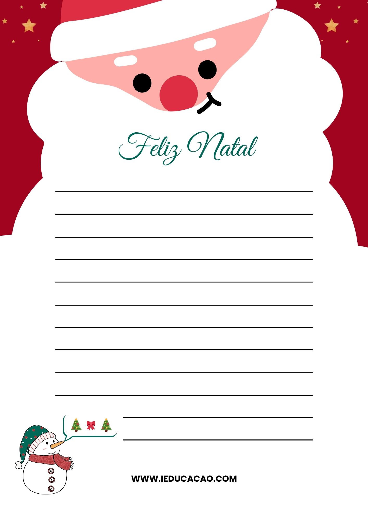 cartão de natal com foto para imprimir
