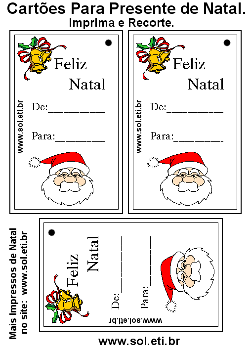 cartão de natal para imprimir grátis